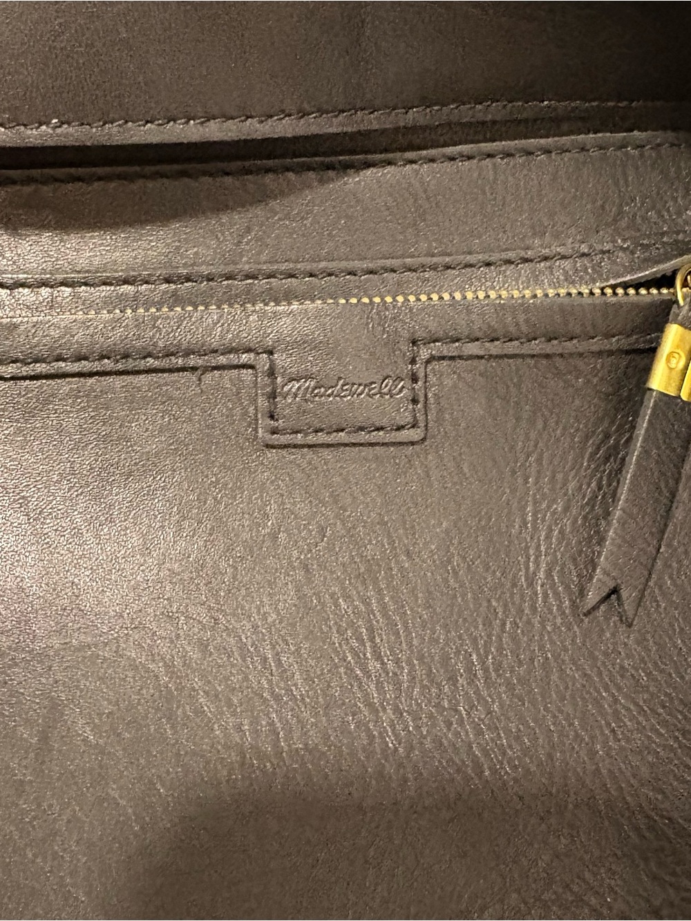 Madewell Black Leather Tote - Picture 5 of 5